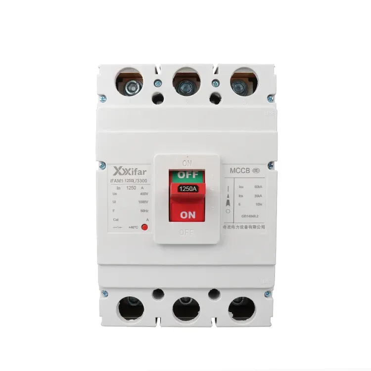 1250Amp 3극 600v Mccb 회로 차단기