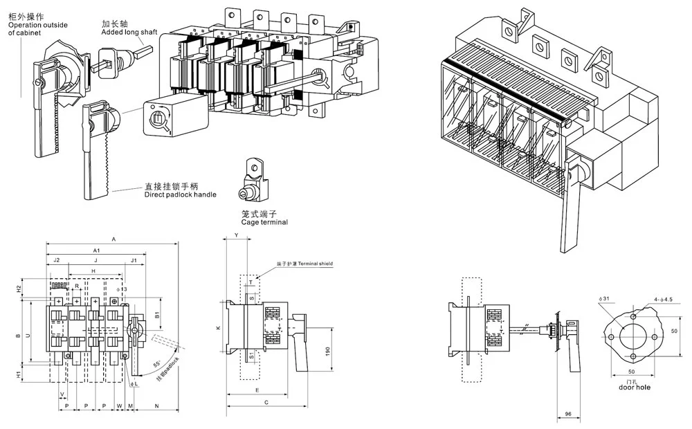 480 Volt 3 Phase 400 Amp Fused Disconnect Switch
