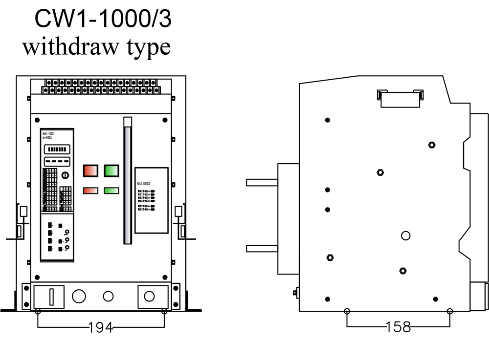 800 Amp 4 Pole Acb Air Circuit Breaker